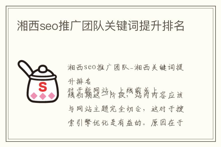 湘西seo推广团队关键词提升排名